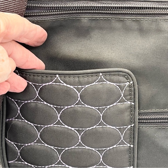 Mosey Travel Bag Purse Eco Friendly Gray Pink Adjustable Lightweight Crossbody - Picture 3 of 9